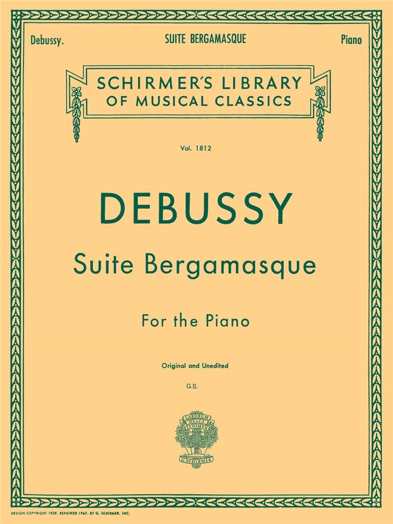 SUITE BERGAMASQUE FOR PIANO ORIGINAL & UNEDITED